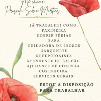 Comprar o produto de Estou a disposição para trabalhar! em Agências e Instituições de Emprego em Leopoldina, MG por Solutudo