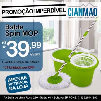 Comprar o produto de Balde spin mop  em Utensílios Domésticos em Boituva, SP por Solutudo