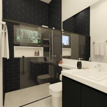 Comprar o produto de Projeto para banheiro  em Arquitetura em Ninho Verde II Eco Residence, SP por Solutudo