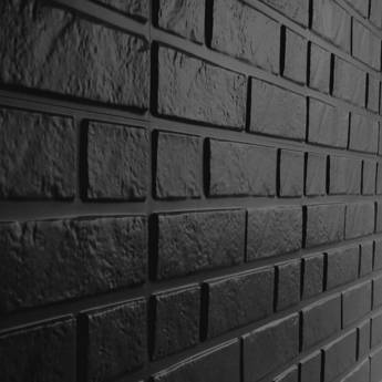 Comprar o produto de Placa  Decorativa Pvc Adesivada Dark Tijolinho Premium Preto Fosco 50x50cm   em Papel de Parede - Revestimento 3D em Curitiba, PR por Solutudo
