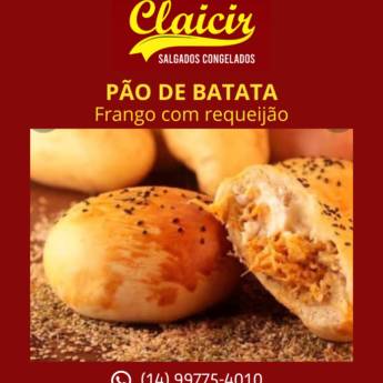 Comprar o produto de Pão de Batata com frango e requeijão congelado em Bauru em Salgados Congelados em Bauru, SP por Solutudo