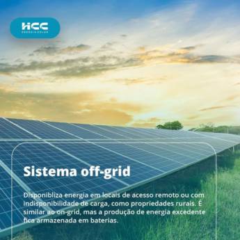 Comprar o produto de Energia Solar Offgrid em Energia Solar pela empresa HCC Energia Solar em Maceió, AL por Solutudo
