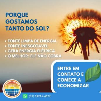 Comprar o produto de Instalação de Energia Solar em Energia Solar em Ouro Branco, MG por Solutudo