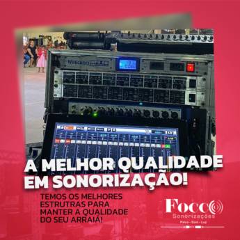 Comprar produto Técnico em Sonorização em Festas e Eventos pela empresa Focco Sonorizações em Lucas do Rio Verde, MT