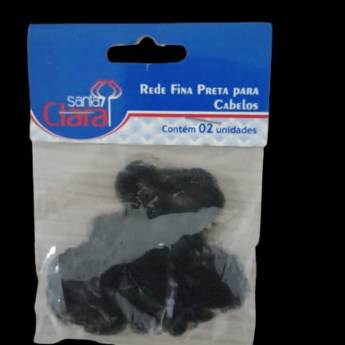 Comprar o produto de Rede Fina Preta para Cabelo c/2 unid Santa Clara em Produtos de Cabelo em Divinópolis, MG por Solutudo