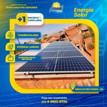 Comprar o produto de Empresa de Energia Solar em Energia Solar em Ribas do Rio Pardo, MS por Solutudo