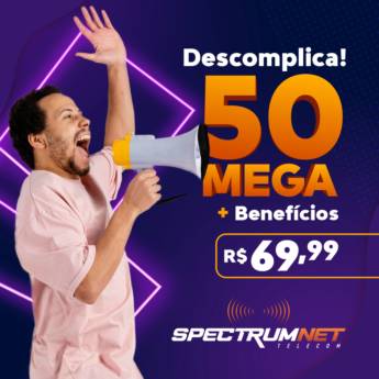 Comprar produto Internet fibra 50 mega em Provedores de Internet pela empresa SpectrumNET - Provedor de Internet em Camaçari, BA