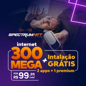 Comprar o produto de Internet fibra 300 mega em Provedores de Internet pela empresa SpectrumNET - Provedor de Internet em Camaçari, BA por Solutudo