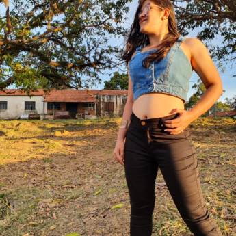 Comprar o produto de Cropped Jeans em Roupas Femininas em Hortolândia, SP por Solutudo