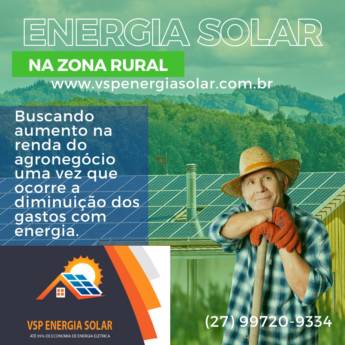 Comprar produto Energia Solar para Agronegócio em Energia Solar pela empresa VSP Energia Solar em Marechal Floriano, ES