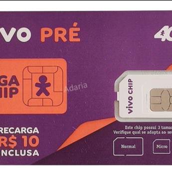 Comprar o produto de Chip para Celular Vivo - com recarga em Acessórios para Celulares em Foz do Iguaçu, PR por Solutudo