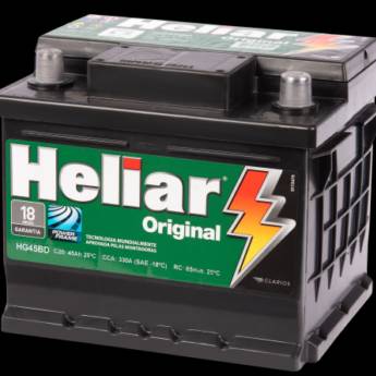 Comprar o produto de Bateria de Carro Heliar 45 Amperes em Baterias em Bauru, SP por Solutudo