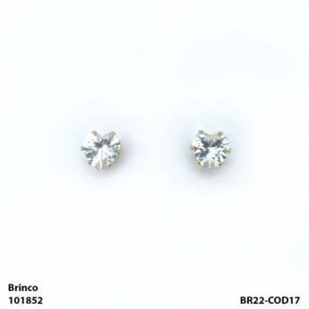 Comprar o produto de Brinco solitário zircônia em Brincos em Bauru, SP por Solutudo