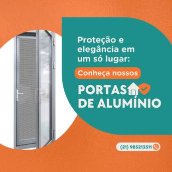 Comprar o produto de Portas em alumínio em Esquadrias em São Gonçalo, RJ por Solutudo