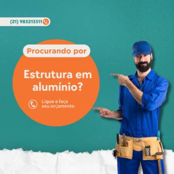 Comprar o produto de Estrutura em alumínio em Esquadrias em São Gonçalo, RJ por Solutudo