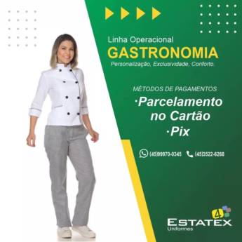 Comprar o produto de Uniforme de Gastronomia em Uniformes em Foz do Iguaçu, PR por Solutudo