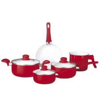 Comprar o produto de Conjunto de Panelas Cerâmica 5 peças 2,0mm Vermelha- Class Home em Jogos de Panelas pela empresa Casa Vitória em Foz do Iguaçu, PR por Solutudo