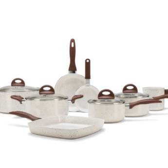 Comprar o produto de Conjunto Panelas Cerâmica 8 peças Vanilla - Brinox em Jogos de Panelas pela empresa Casa Vitória em Foz do Iguaçu, PR por Solutudo