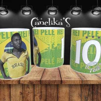 Comprar o produto de Canecas Personalizadas do Pelé em Canecas Personalizadas em Lençóis Paulista, SP por Solutudo