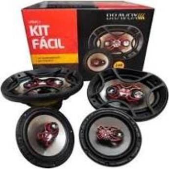 Comprar o produto de Kit Alto-falantes Fácil X 2 6x9 + 2 Triax 6' 240 Wrms Bravox em Alto-Falantes em Assis, SP por Solutudo