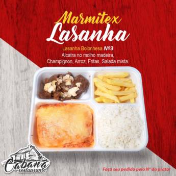 Comprar o produto de Marmitex Lasanha em Cozinha Industrial | Restaurante em Botucatu, SP por Solutudo