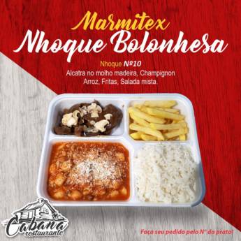 Comprar o produto de Marmitex Nhoque Bolonhesa em Cozinha Industrial | Restaurante em Botucatu, SP por Solutudo