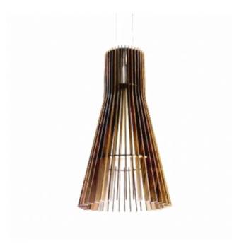 Comprar o produto de Pendente Madeira Ripado em Luminárias de Teto e Parede em Indaiatuba, SP por Solutudo