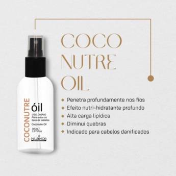 Comprar o produto de Óleo reparador de pontas e tratamento coconutre oil 30ml uso diário Nuance Professional  em Óleos em Bauru, SP por Solutudo