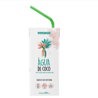 Comprar o produto de Água de Coco Integral -  VITCOCO 200ml em Água de Coco pela empresa Comercial Della Preve em Foz do Iguaçu, PR por Solutudo