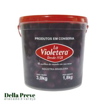 Comprar o produto de Azeitona Preta c/ Caroço 1,800kg - La Violetera em Embutidos pela empresa Comercial Della Preve em Foz do Iguaçu, PR por Solutudo