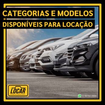 Comprar produto Modelos Disponíveis em Aluguel de Carros pela empresa Locar Aluguel de Veículos em Itapetininga, SP
