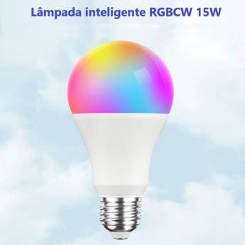 Comprar o produto de Lâmpada inteligente de LED, 15W, WIFI, colorida RGBCW, soquete e27, Alexa e Google Home em Automação Residencial em Bauru, SP por Solutudo