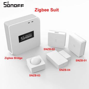 Comprar o produto de KIT ZIGBEE 3.0 SONOFF - Ponte Zigbee/Interruptor sem Fio/Sensor de Temperatura e Umidade/Sensor de Movimento/Sensor sem fio de Porta Janela  em Automação Residencial em Bauru, SP por Solutudo