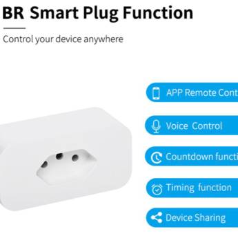 Comprar o produto de Tomada Inteligente WiFi 16A – Controle por Voz – Monitor de Energia – Temporização – Compatível com Alexa e Google Assistant em Automação Residencial em Bauru, SP por Solutudo