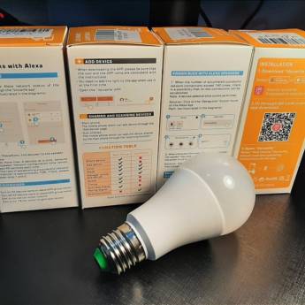 Comprar o produto de Lâmpada Inteligente DE LED, 18W, Conexão Bluetooth, Colorida RGBCW, SOQUETE E27, ALEXA em Automação Residencial em Bauru, SP por Solutudo