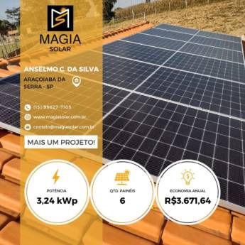 Comprar produto Energia solar fotovoltaica em Energia Solar pela empresa Magia Solar em Votorantim, SP