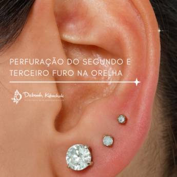 Comprar o produto de Perfuração do segundo e terceiro furo na orelha em Piercing em Foz do Iguaçu, PR por Solutudo