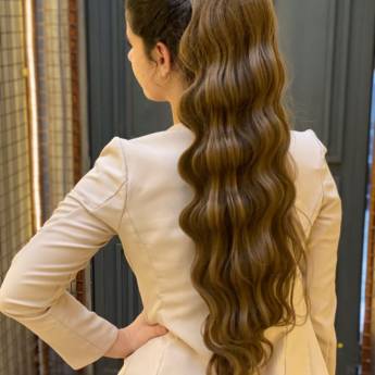 Comprar o produto de Aplique rabo de cavalo cor de mel em Apliques de Cabelo pela empresa Trimurti Cabelos para Mega Hair Perucas Jumbo e Apliques para Cabelo  em Foz do Iguaçu, PR por Solutudo