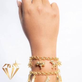 Comprar o produto de Pulseira Dourada em Joias em Botucatu, SP por Solutudo