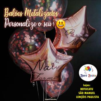 Comprar o produto de Balões Metalizados em Artigos para Festas pela empresa Fort Festa em Botucatu, SP por Solutudo
