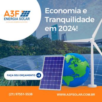 Comprar o produto de Especialista em Energia Solar em Energia Solar pela empresa A3F Energia Solar em Duque de Caxias, RJ por Solutudo
