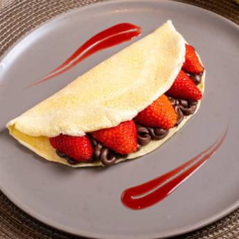 Comprar o produto de Crepioca de Morango com Nutella em Crepioca em Foz do Iguaçu, PR por Solutudo