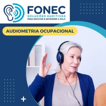 Comprar produto Audiometria Ocupacional em Exames pela empresa FONEC Soluções Auditivas em Itapetininga, SP