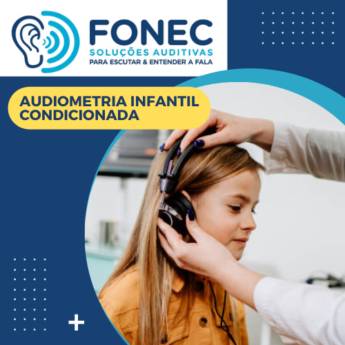 Comprar produto Audiometria Infantil  em Exames pela empresa FONEC Soluções Auditivas em Itapetininga, SP