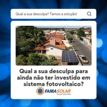 Comprar o produto de Empresa de Energia Solar em Energia Solar pela empresa Fama Solar  em Mirassol, SP por Solutudo