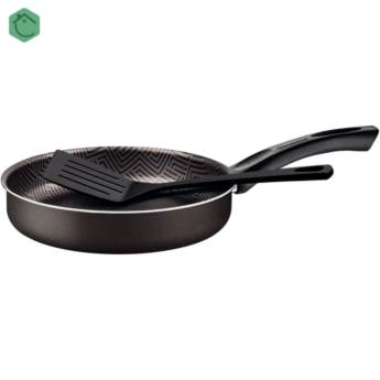 Comprar o produto de Frigideira Reta 24cm c/Espátula Paris Chumbo - Tramontina em Frigideiras pela empresa Casa Vitória em Foz do Iguaçu, PR por Solutudo