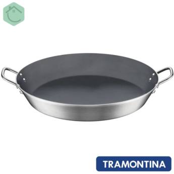 Comprar o produto de Paejeira Inox com Revestimento Antiaderente 45cm Profissional - Tramontina em Panelas pela empresa Casa Vitória em Foz do Iguaçu, PR por Solutudo