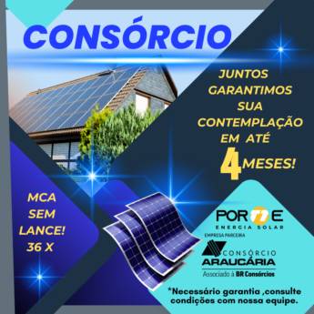 Comprar o produto de CONSÓRCIO MCA - modalidade contemplação acelerada em Energia Solar em Curitiba, PR por Solutudo
