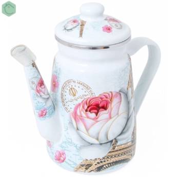 Comprar o produto de Bule Esmaltado Decorado Paris 1,2L "Indução" em Bules pela empresa Casa Vitória em Foz do Iguaçu, PR por Solutudo