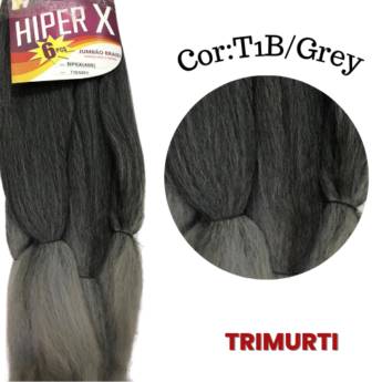 Comprar o produto de Jumbo Cinza Mesclado HIPER X em Apliques de Cabelo pela empresa Trimurti Cabelos para Mega Hair Perucas Jumbo e Apliques para Cabelo  em Foz do Iguaçu, PR por Solutudo